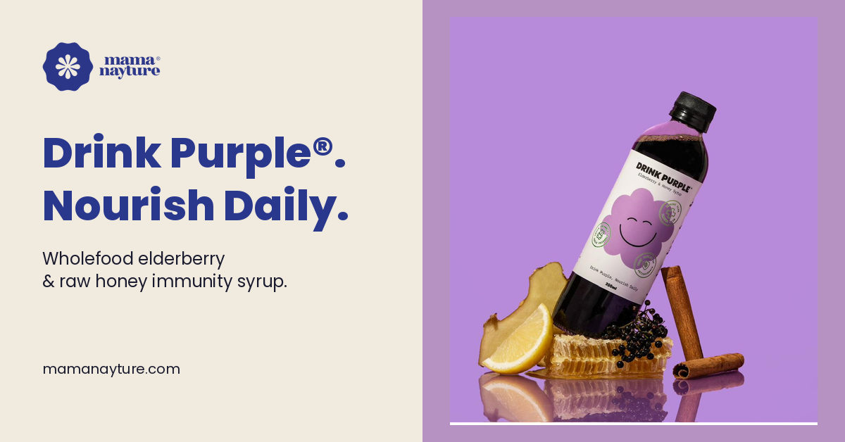Mama Nayture® | Drink Purple® Elderberry & Raw Honey Immunity Syrup