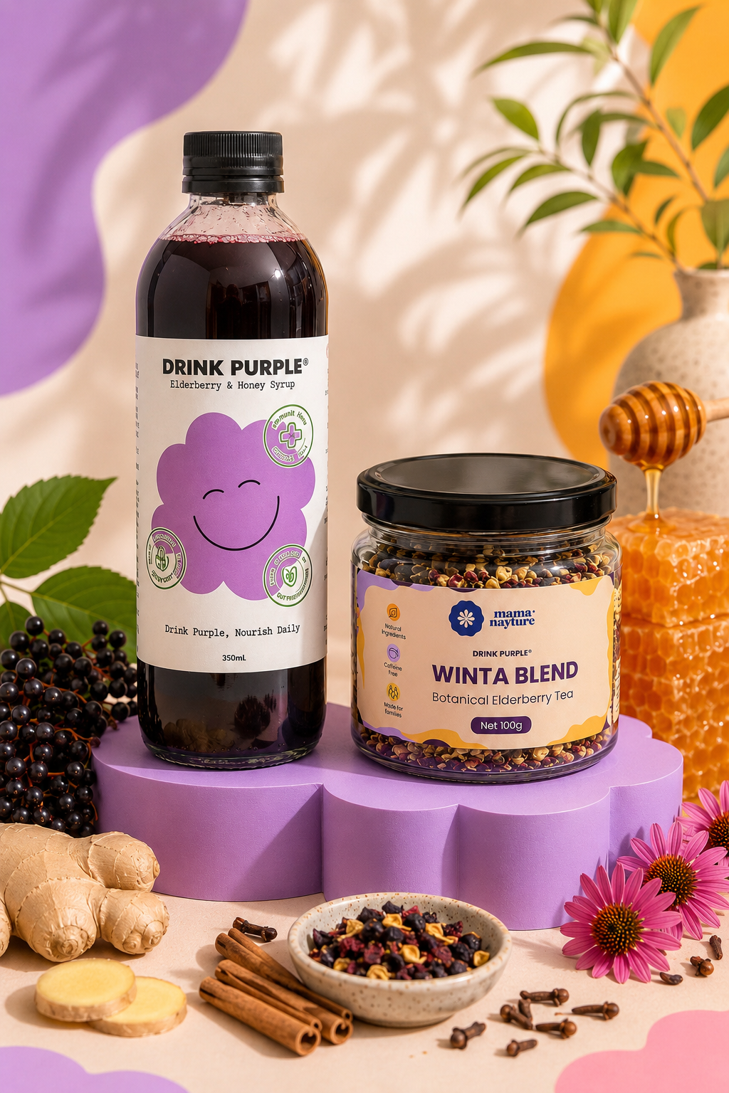 Elderberry & Raw Honey Syrup