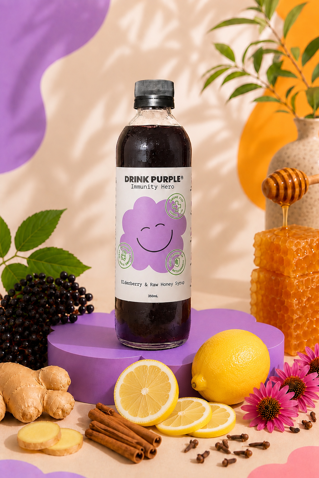 Elderberry & Raw Honey Syrup