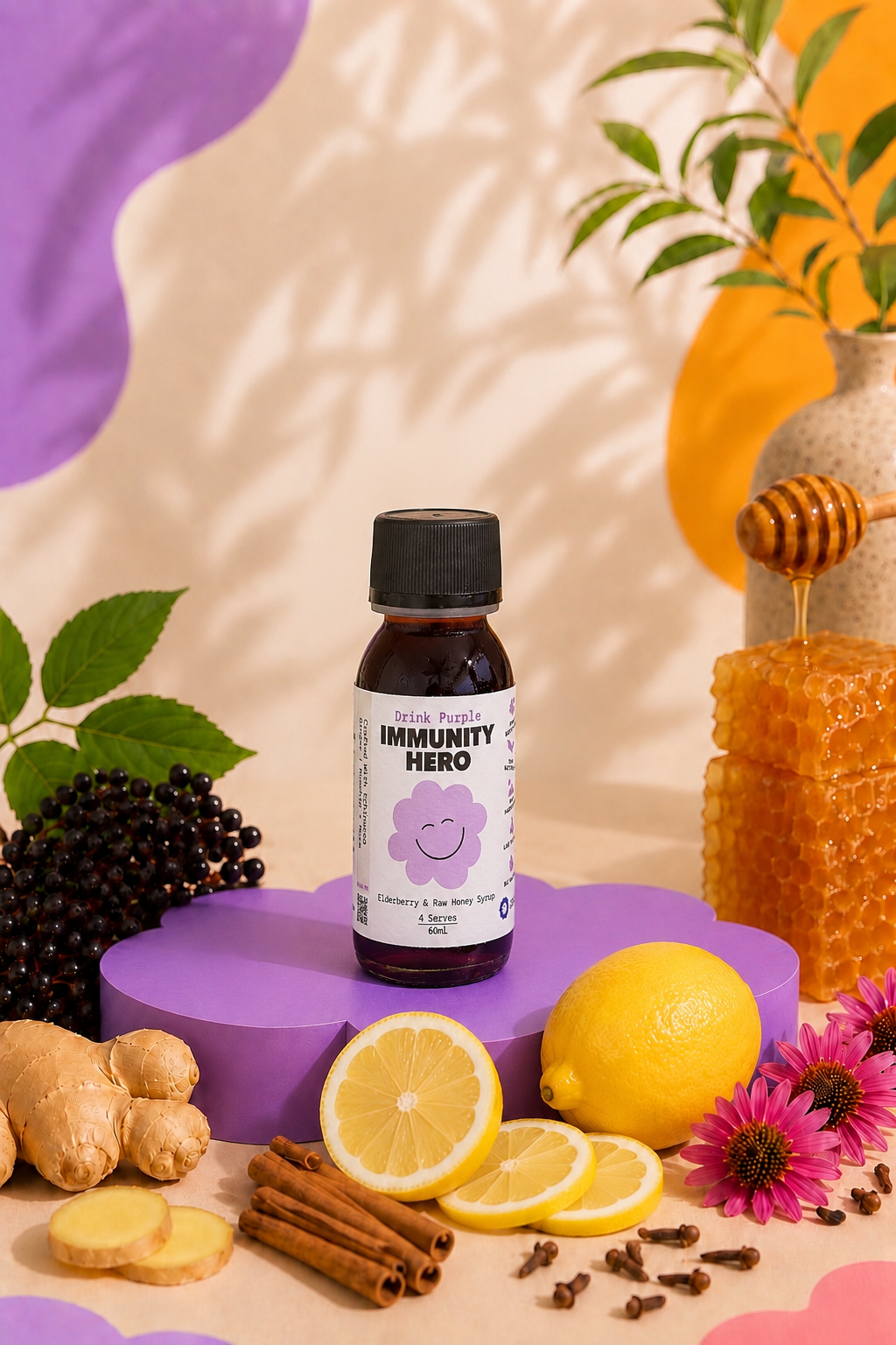 Elderberry & Raw Honey Syrup