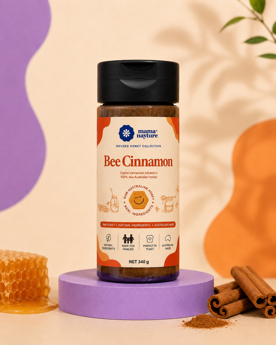 Bee Cinnamon Ceylon Cinnamon Infused Honey 340g